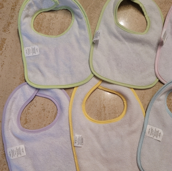 Embroidered Baby Girl Bibs -Set of 8 - Picture 5 of 6